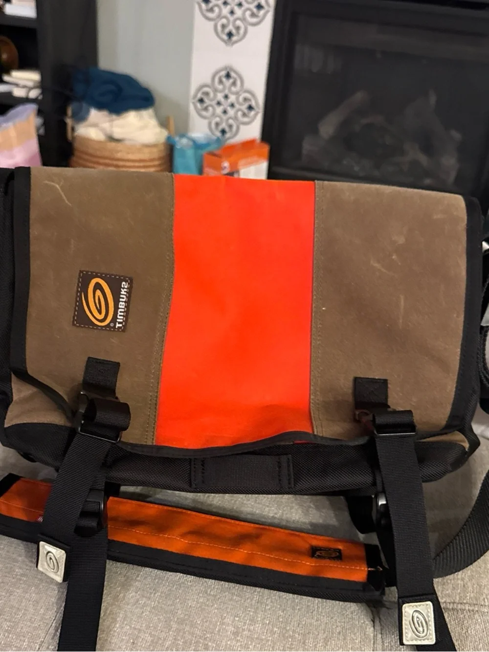 Timbuk2 Classic Messenger Bag Small Brown Orange